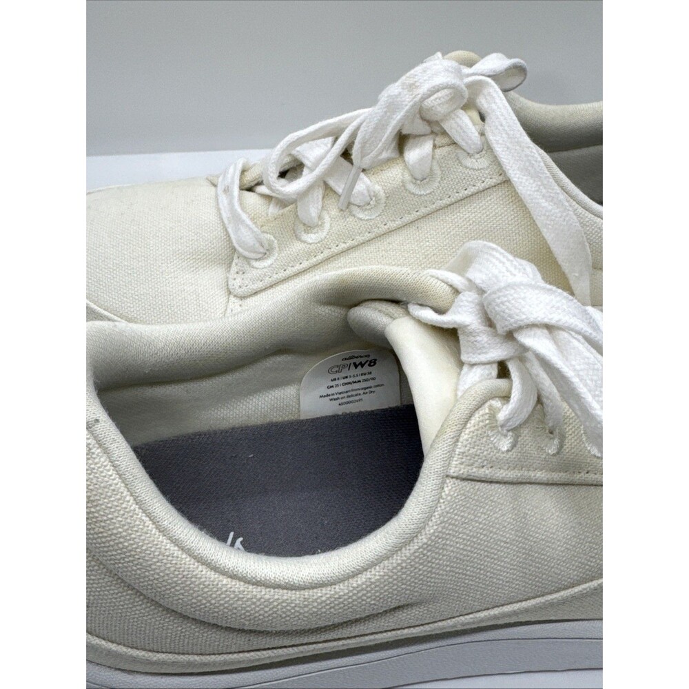 Allbirds Women's Lace Up Canvas Pacers Sneakers Shoes Casual Off White Size 8 - Picture 12 of 13